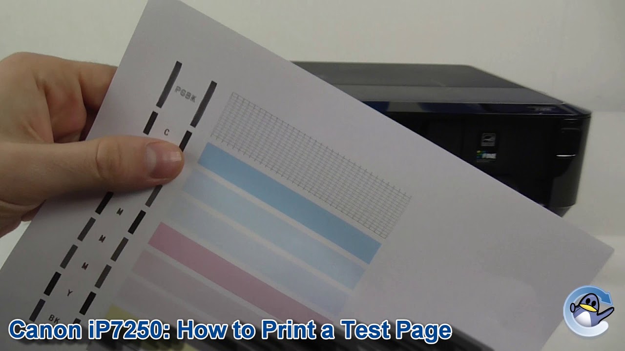 Canon Pixma iP7250: How to Print a Nozzle Check Test Page