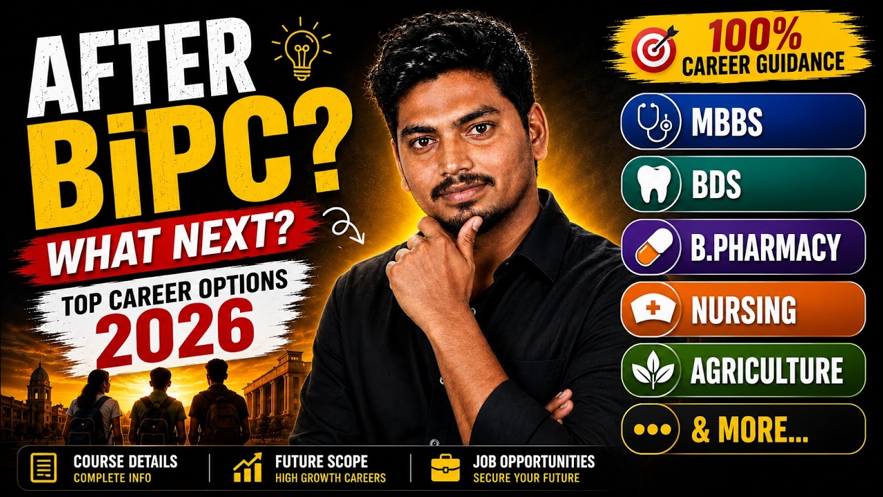 After BiPC Best Courses 2026 🔥 Complete Career Guidance | MBBS, BDS, Pharmacy, Agriculture & More