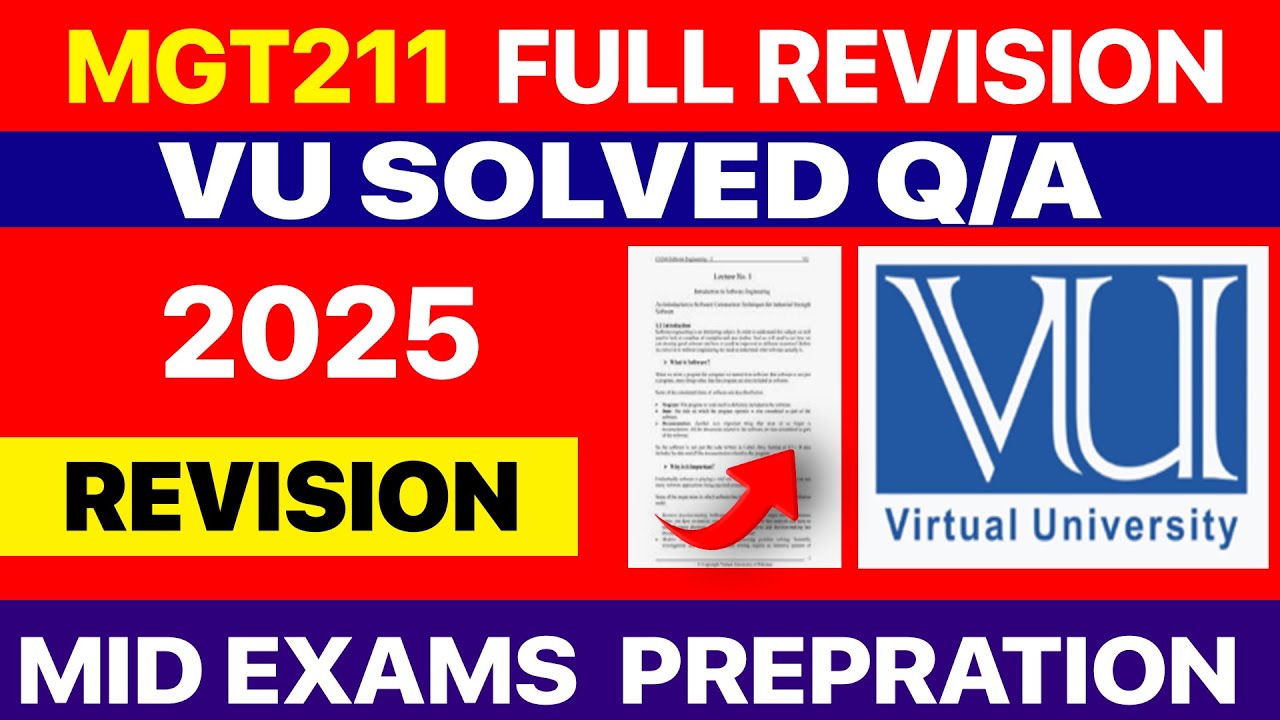 MGT211 MIDTERM Exam Preparation | Short Lectures Complete Handout Revision | VU 2025