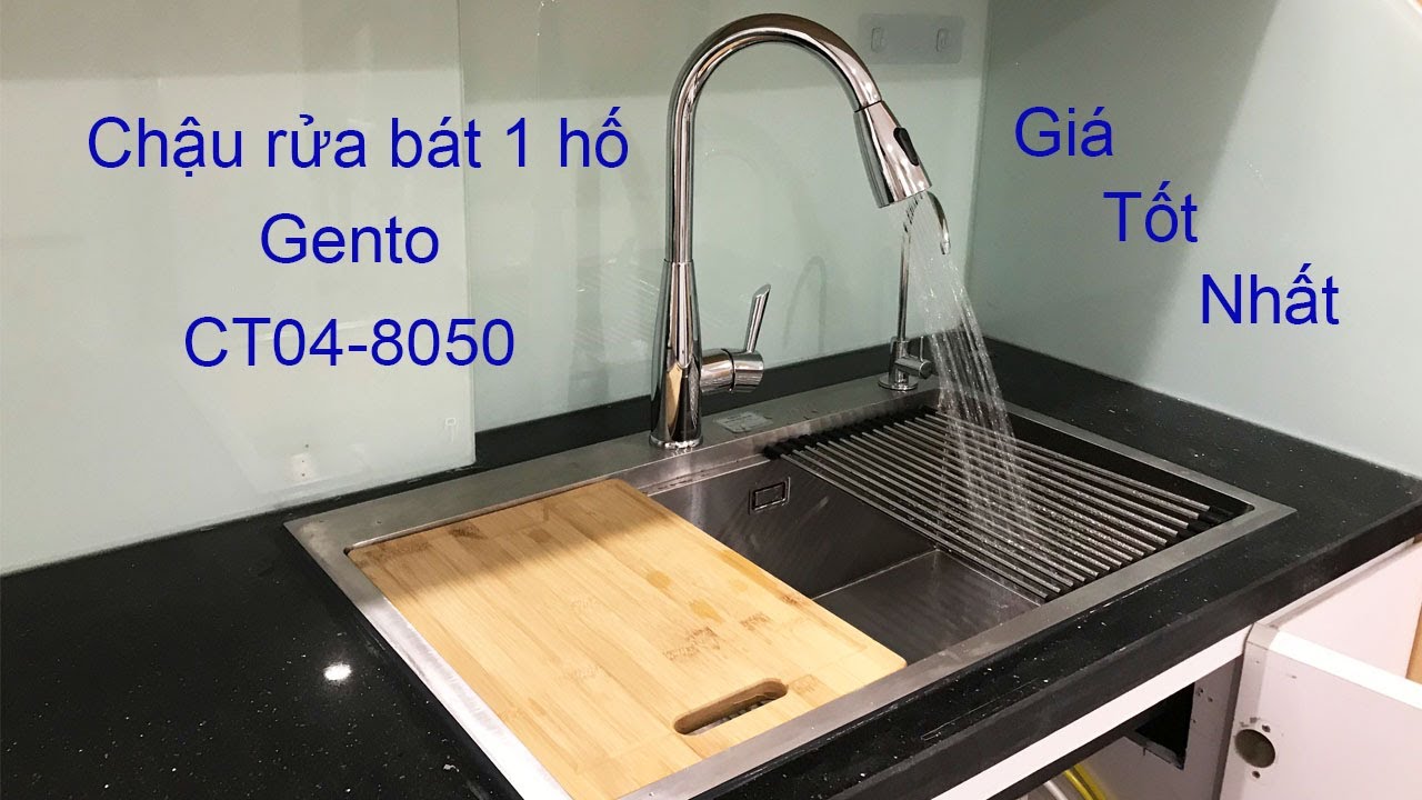 Chậu rửa bát Gento CT04-8050 || Chậu rửa bát 1 hố