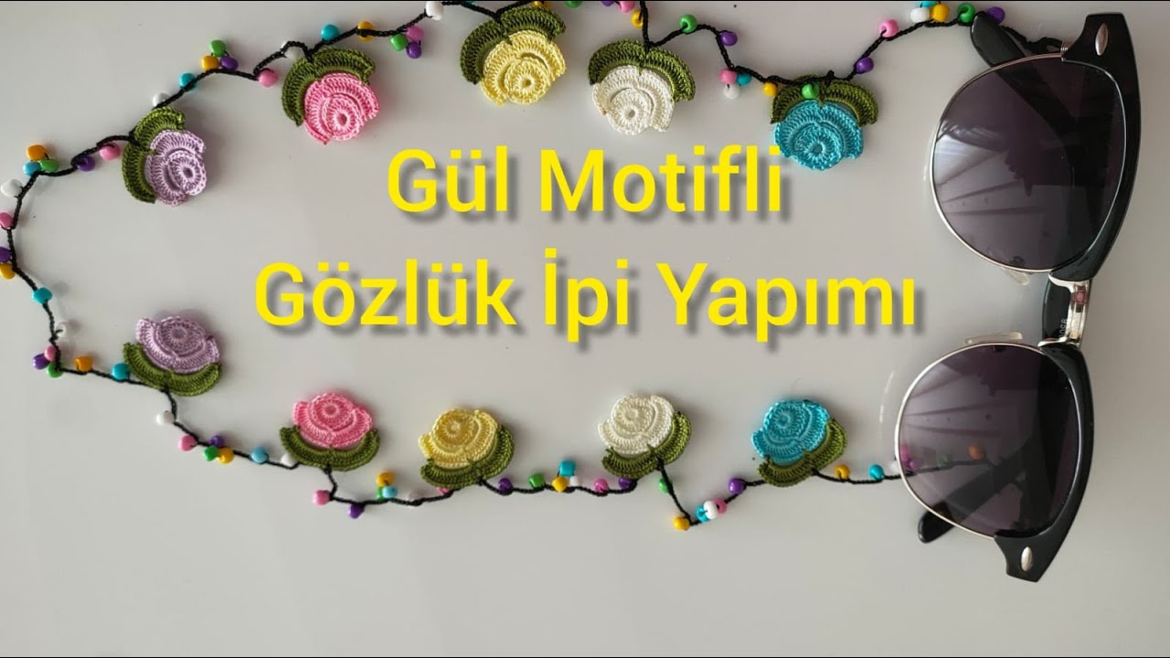 Gözlük İpi Yapımı | Beaded Crochet Eyeglass/Sunglass Neck Strap Tutorial