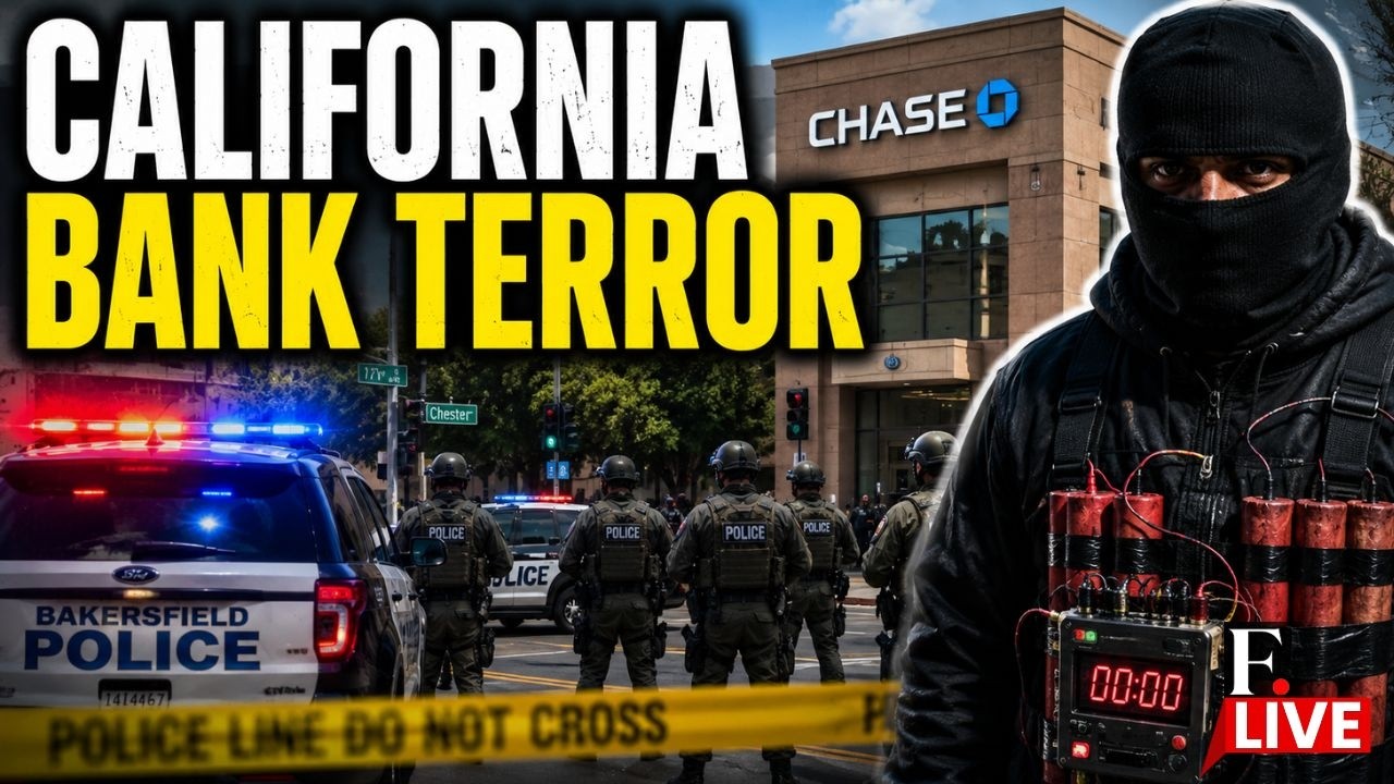 California Bomb Threat LIVE: Bomb-Strapped Bakersfield Bank Robber Hold Hostages | N18G