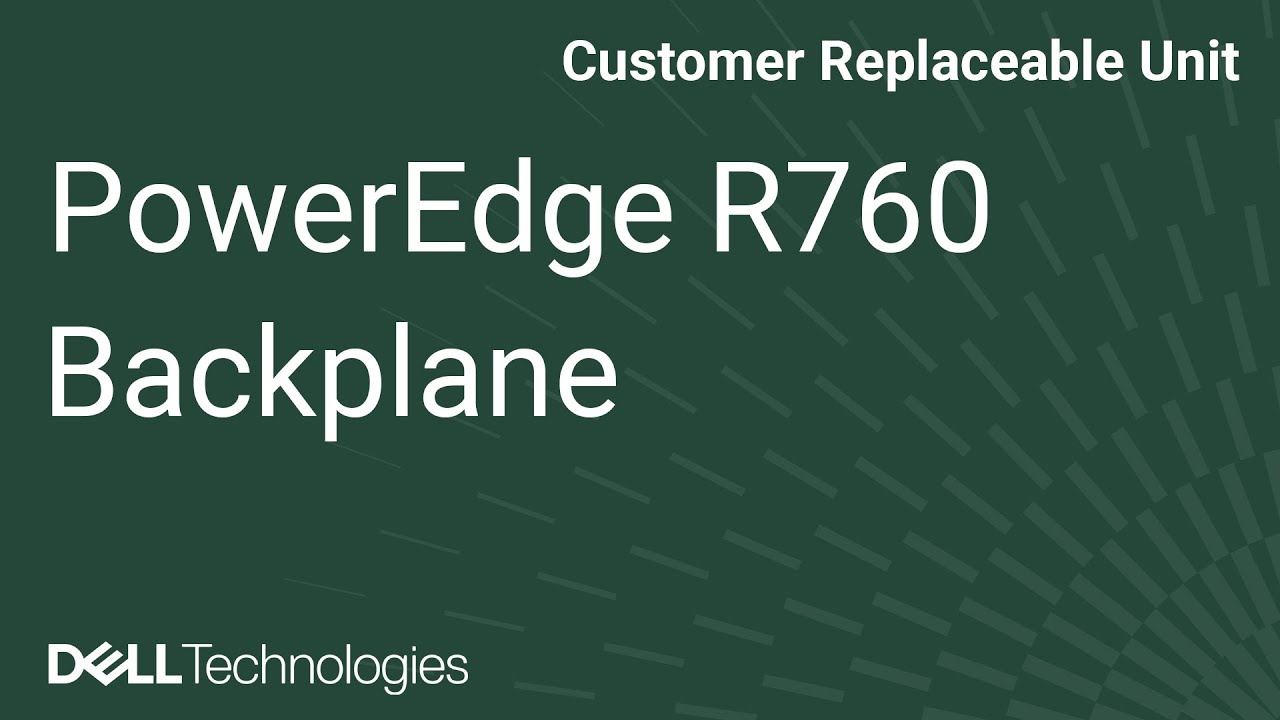 Dell PowerEdge R760: Remove/Install Backplane