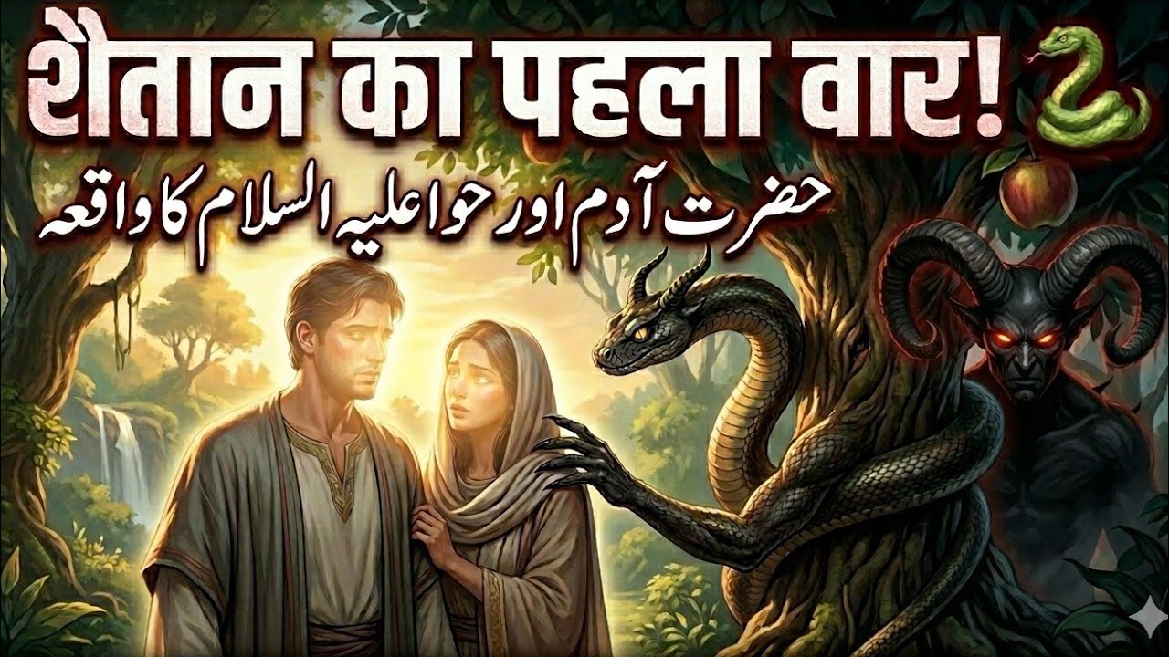 😱शैतान का पहला वार! 🐍 |Hazrat Adam aur Hawwa AS ka Waqia | جنت سے کیوں نکالے گئے؟ || Qalb-e-Sukoon 