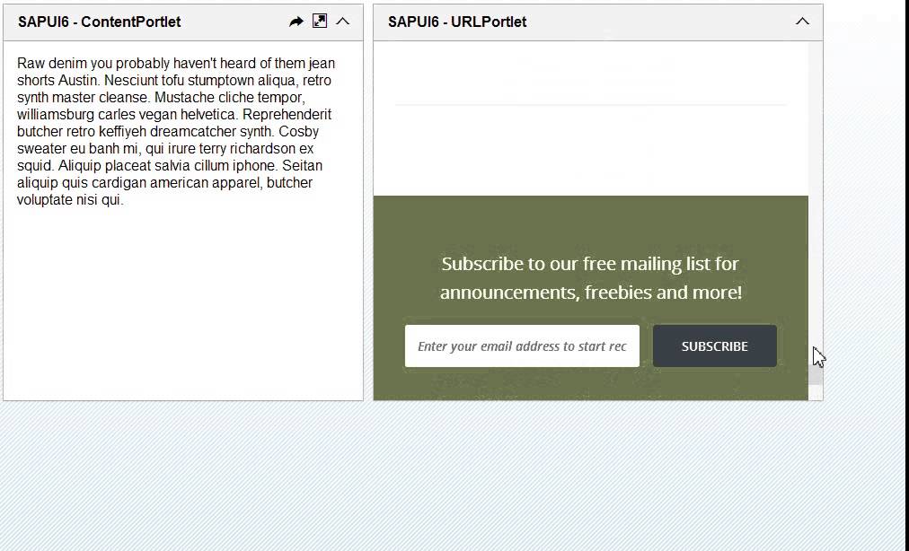 SAPUI5 Custom Control - Portlet