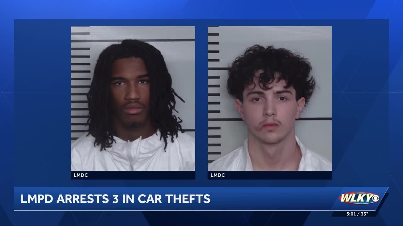 3 linked to hundreds of car thefts arrested in downtown Louisville after 'dramatic' chase