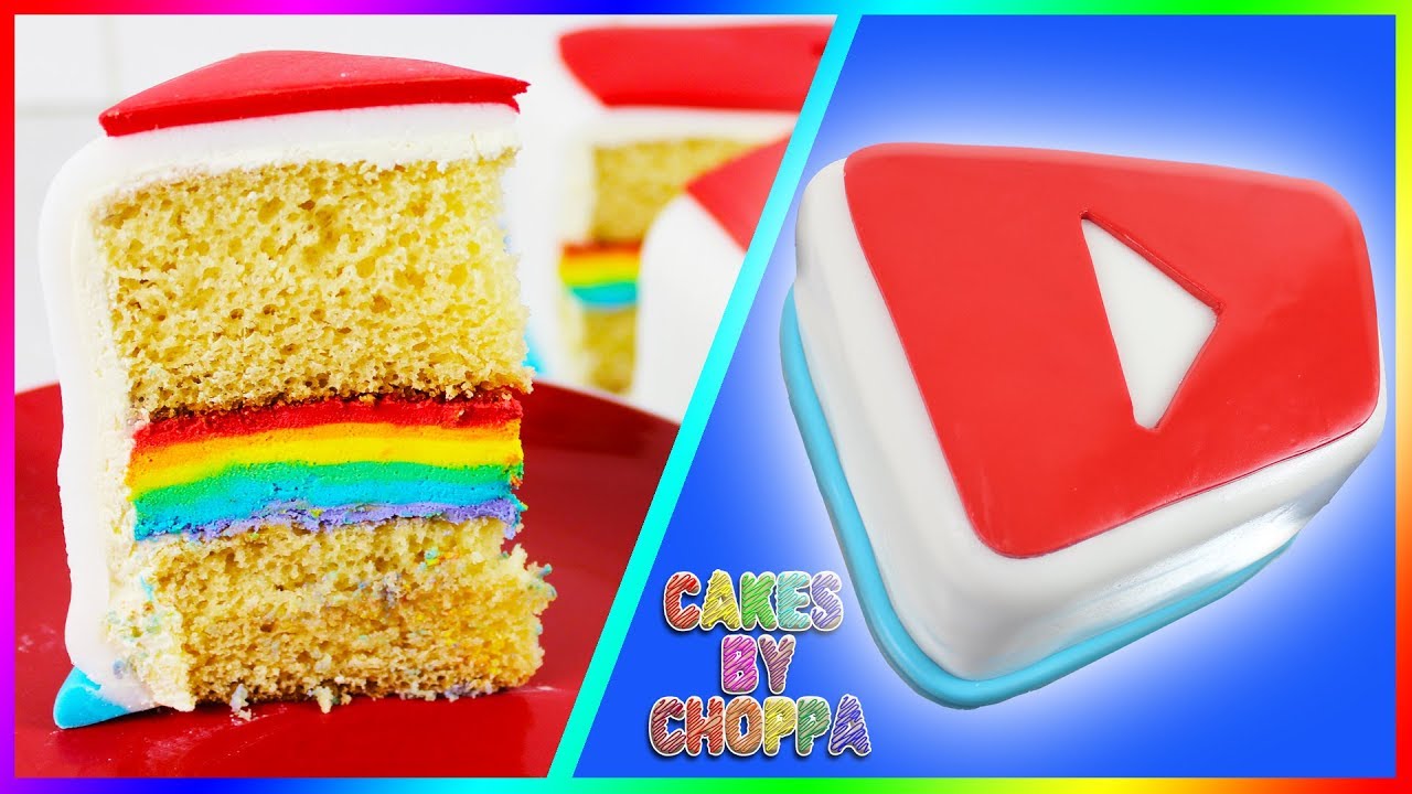 Rainbow Buttercream VIDCON Cake (How To)
