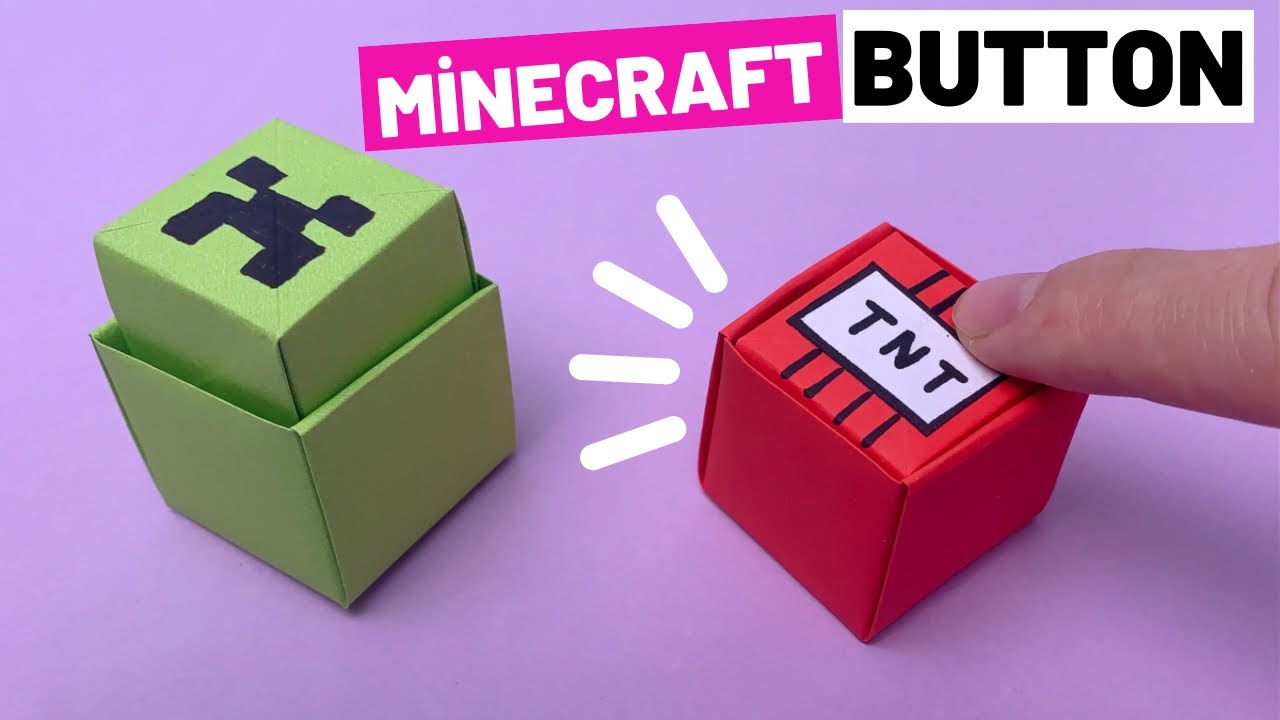Бумага для оригами MINECRAFT Изготовление кнопок для поп-музыки | Игрушка оригами