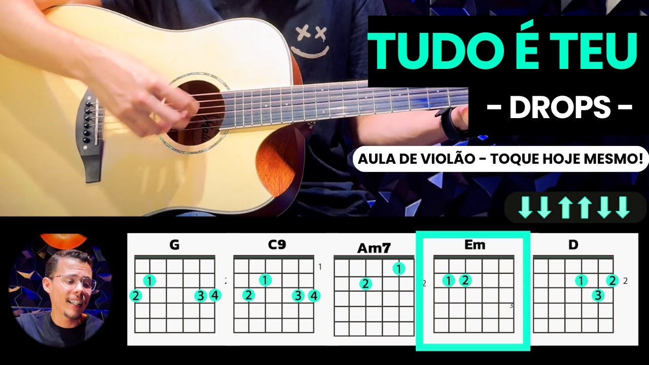 Tudo é Teu | Cifra Simplificada | Para Iniciantes | Drops INA | Aula De Violão