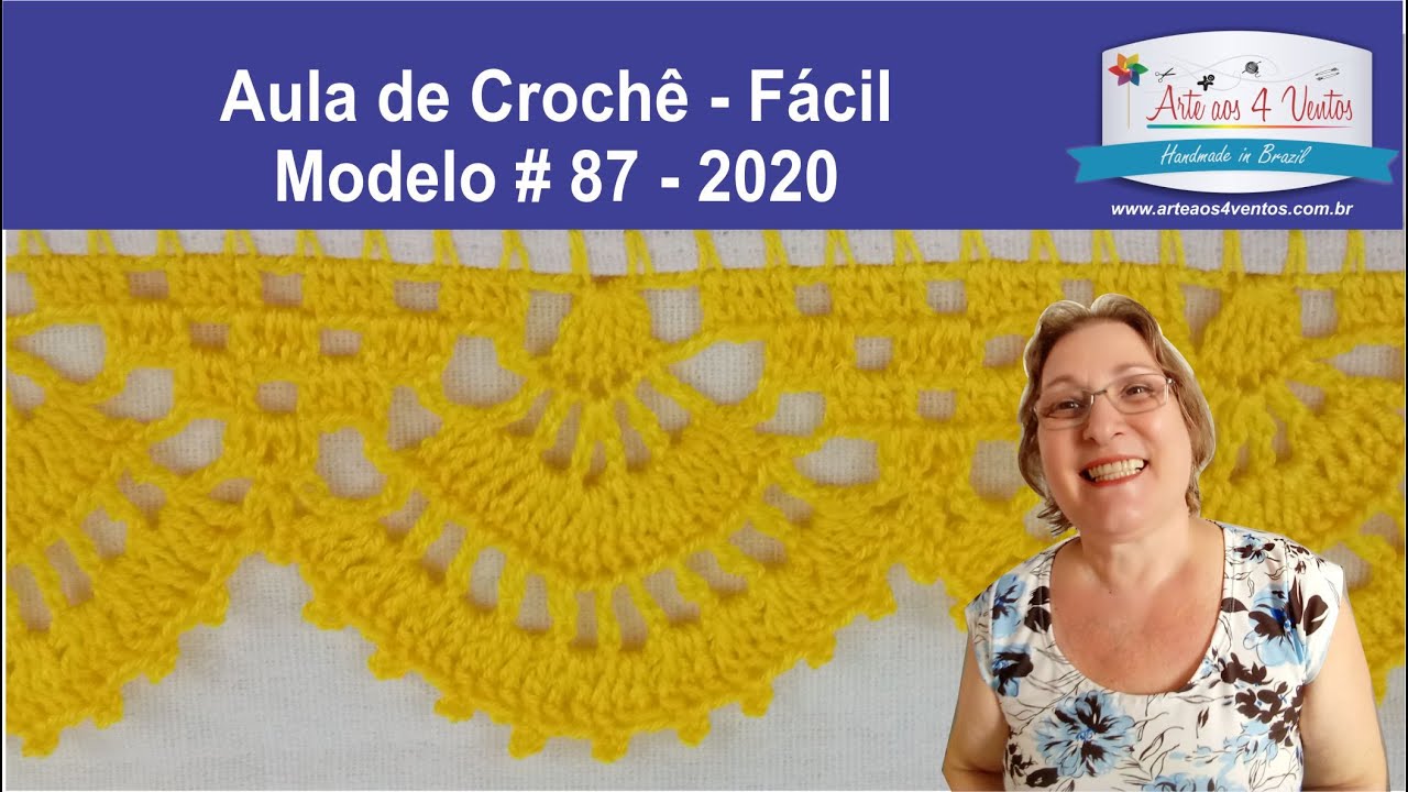 Como fazer bico de crochê em pano de prato para iniciantes - 87