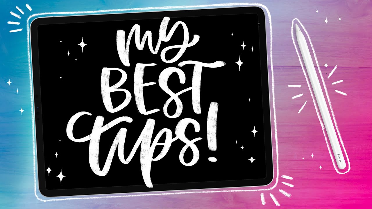 TOP 5 iPad Lettering tips for beginners! Thin and thick strokes explained!!