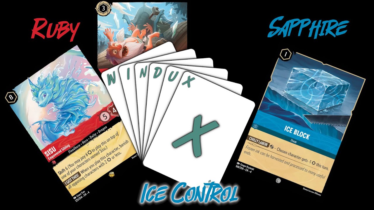 RUBY SAPPHIRE ICE CONTROL - Watch the new Meta Deck - Lorcana Gameplay