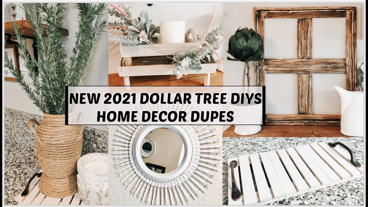 NEW 2021 DOLLAR TREE DIY | HOME DECOR DUPES