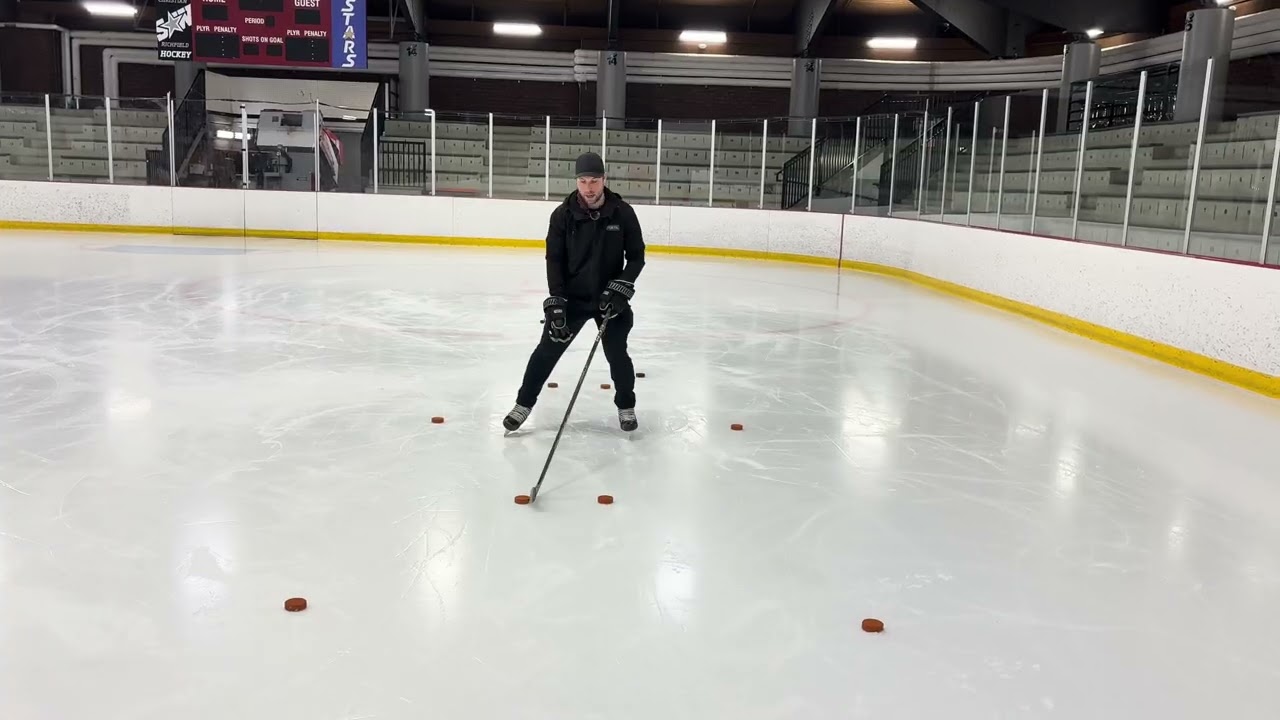 Puckhandling Patterns with Cones or Orange Pucks