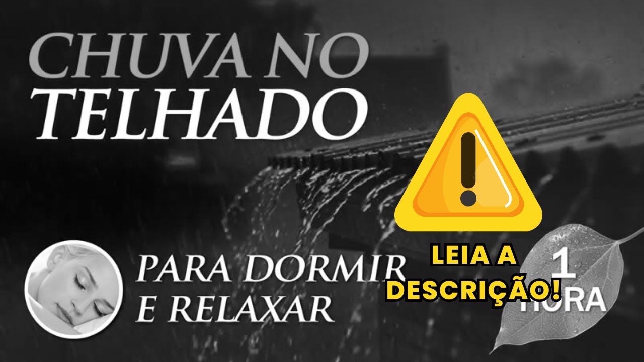 Som de CHUVA no TELHADO e Trovões - Música para Dormir (1h00)