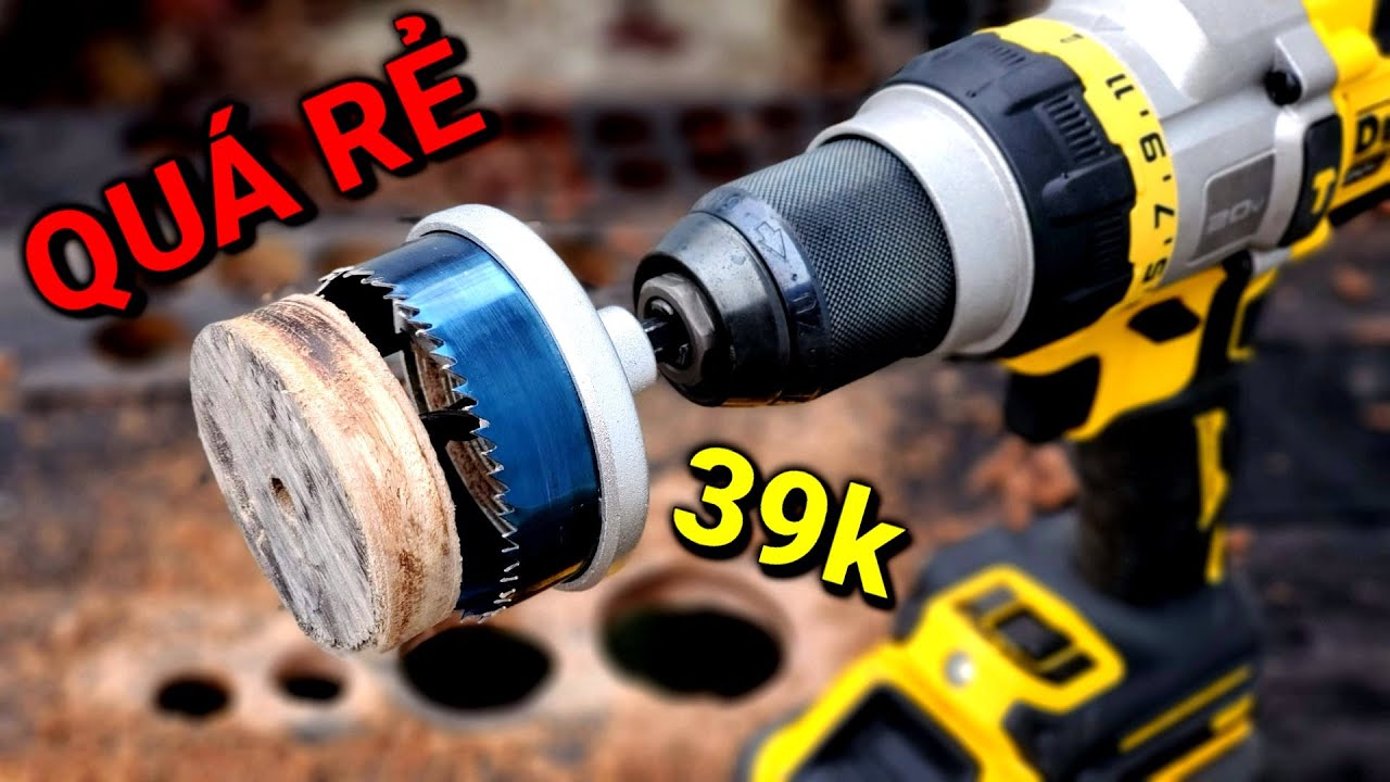 Bộ mũi khoét gỗ hình tròn TOLSEN 26mm tới 63mm 75869 | DEWALT DCD 999