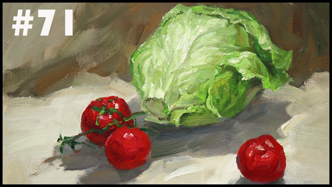 #71 How to paint still life Oil Painting tutorial demo by Fu Dali