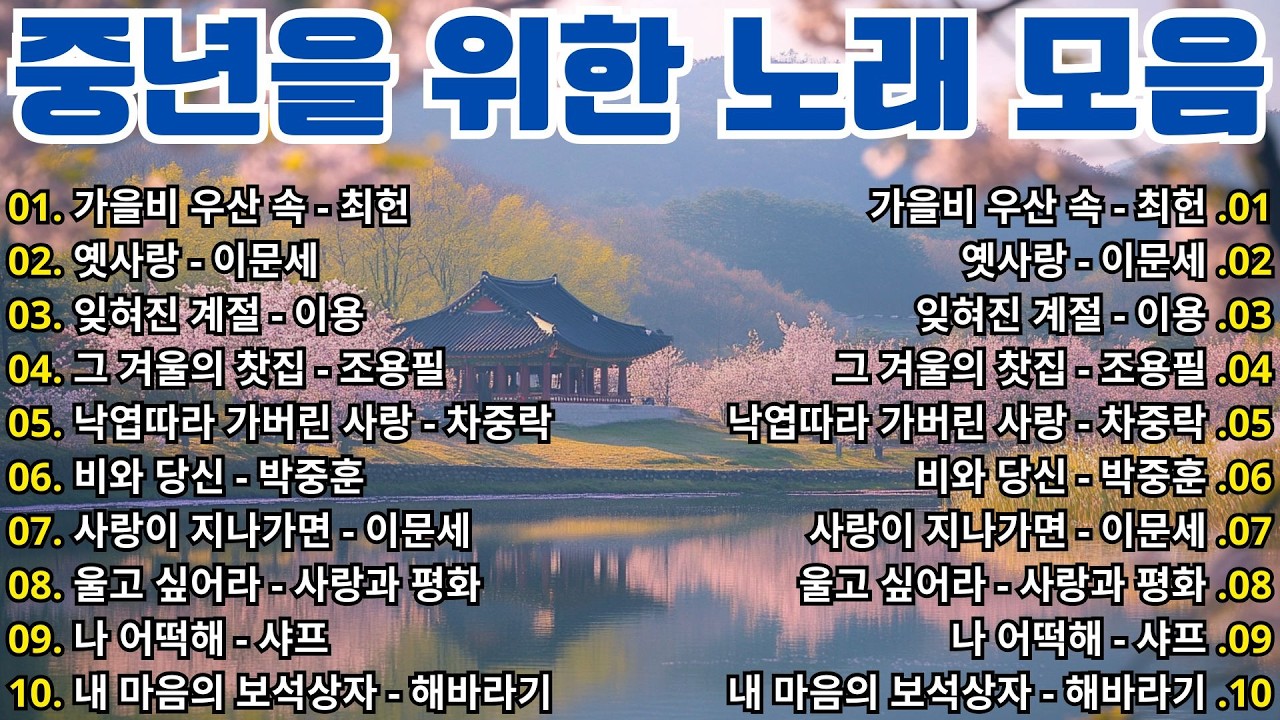 광고없는 7080 그시절 그노래 그추억🍂🍂50대이상이 들으면 정말 좋아할 노래 추천곡