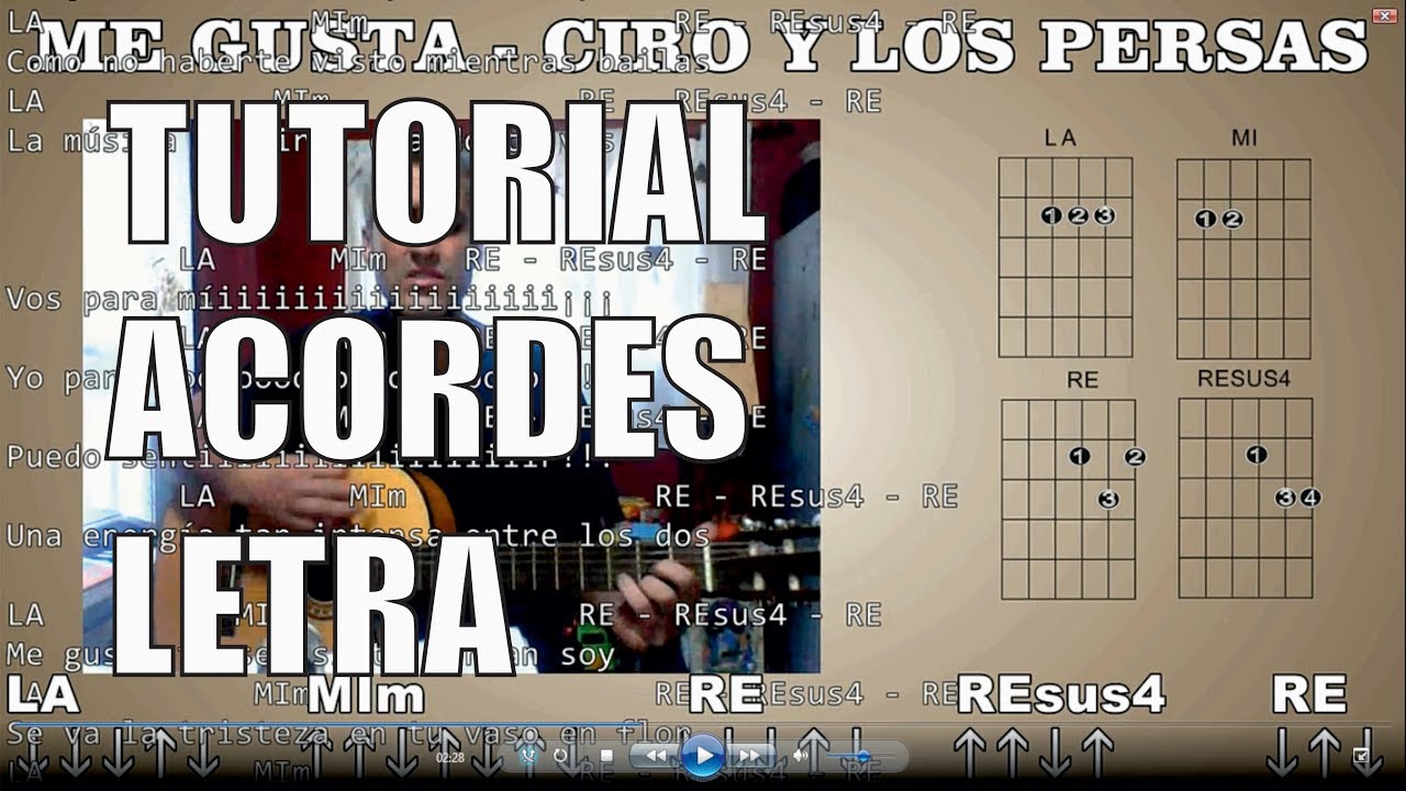 ME GUSTA  - CIRO Y LOS PERSAS - TUTORIAL GUITARRA