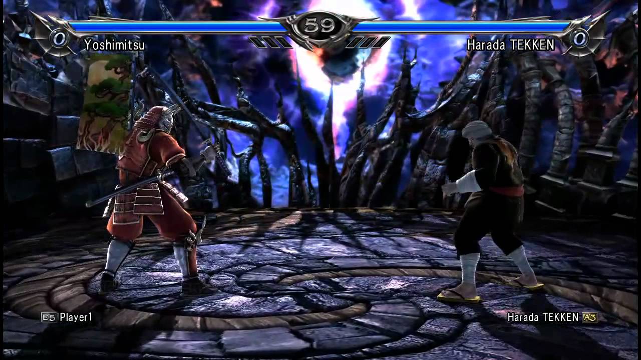 SOULCALIBUR V​ TEST PLAY Yoshimitsu VS Harada TEKKEN