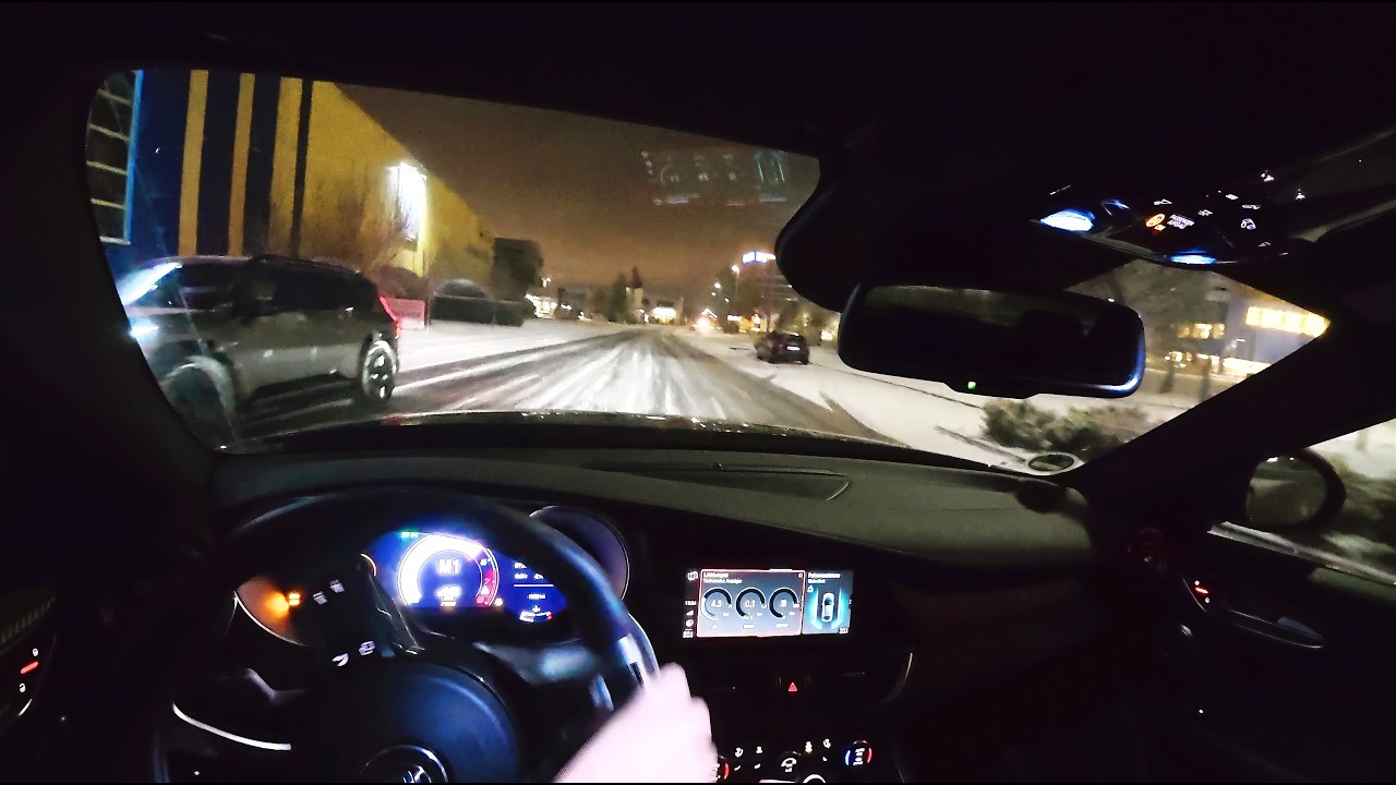 Giulia Quadrifoglio // POV // Drifting in the snow