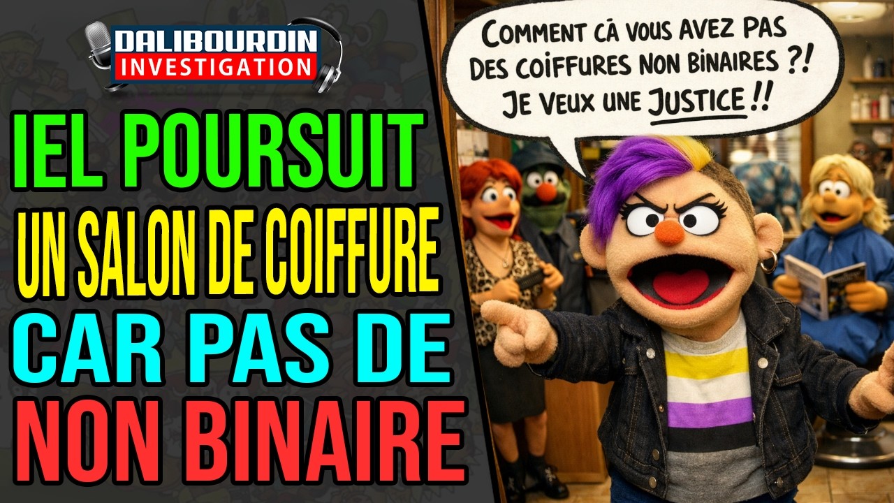 IEL POURSUIT UN SALON DE COIFFURE CAR Y'A PAS DE RENDEZ-VOUS POUR LES NON BINAIRE