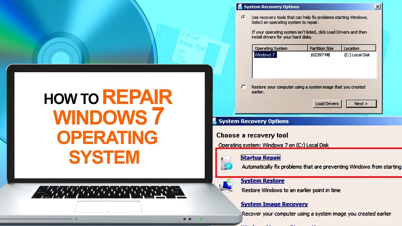 How to Repair Windows 7 Operating System | Computer & Networking for Beginners | Computer Technology