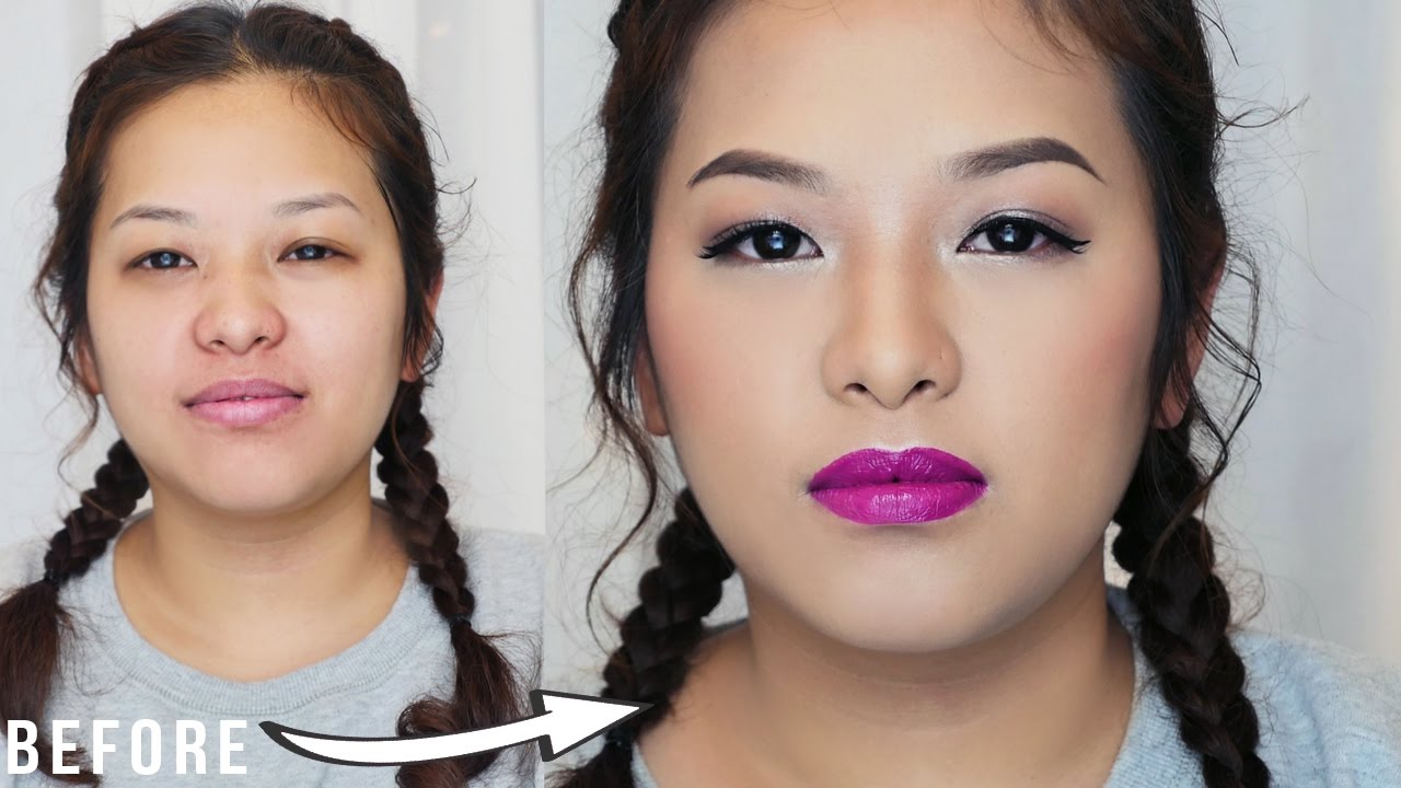 Natural Glam + Bright Lips | BEAUTY MAKEOVER by GDiipa
