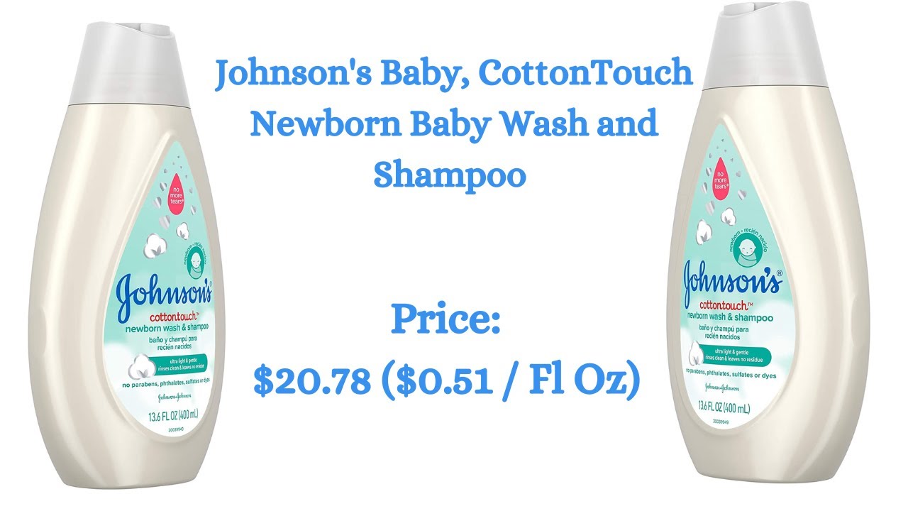 Johnson's Baby, CottonTouch Newborn Baby Wash and Shampoo with No More Tears