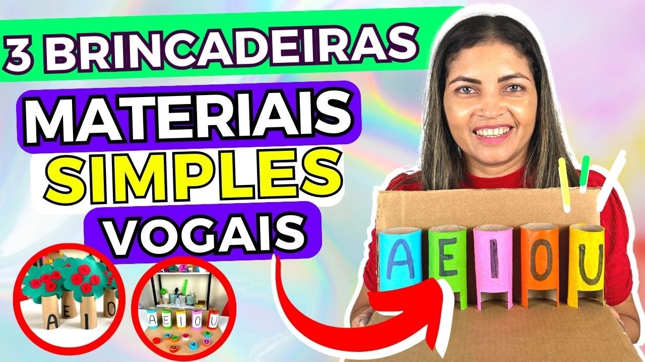 Top 3 BRINCADEIRAS Com ROLO de PAPEL Higiênico | Ensinado as VOGAIS