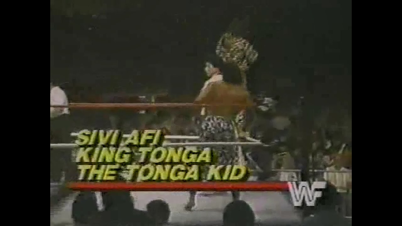King Tonga, Tonga Kid, & Sivi Afi in action   Championship Wrestling Aug 16th, 1986