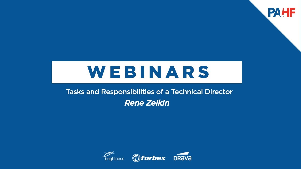 WEBINARS | Tasks and Responsibilities of a Technical Director