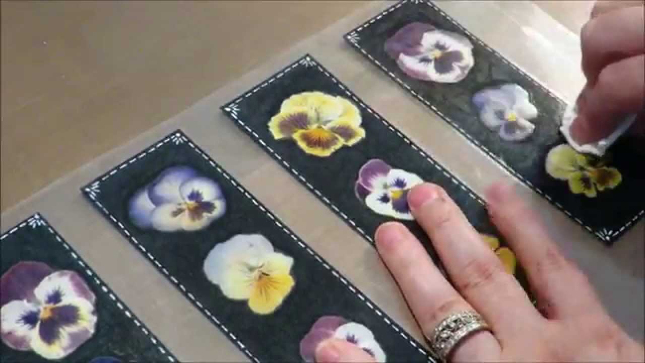 Tutorial Real Pansy Bookmarks