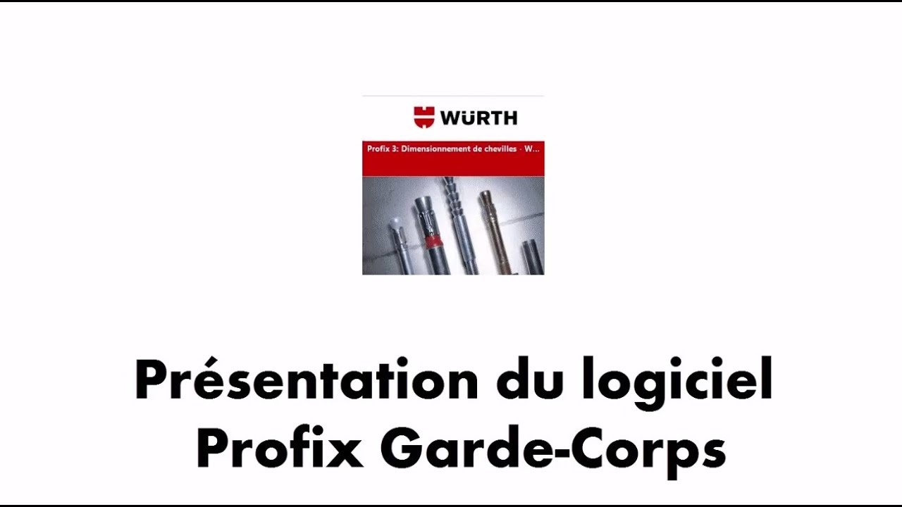 Tutoriel Profix : Logiciel garde-corps