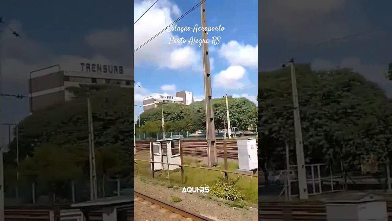 Trem na esta&ccedil;&atilde;o aeroporto Porto Alegre agora #aquirs #riograndedosul #viagem