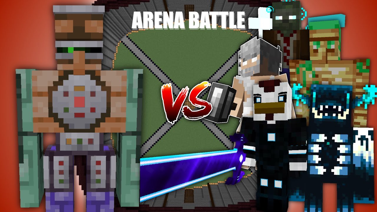 Command Block Golem Vs. Godly Overpowered Mobs | 1.19.2 Minecraft | Arena Battle
