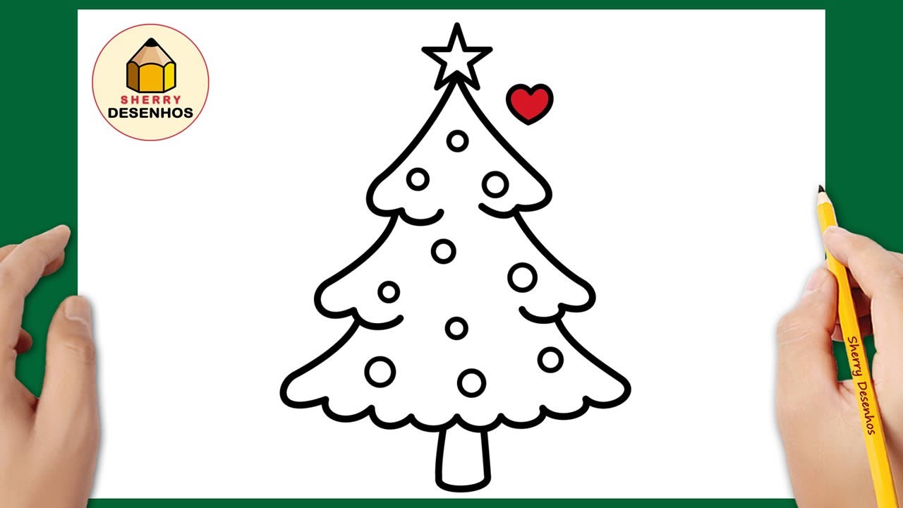 Como desenhar uma &aacute;rvore de Natal f&aacute;cil 🎄 | Desenho de Natal 🎅 | Desenhos felizes