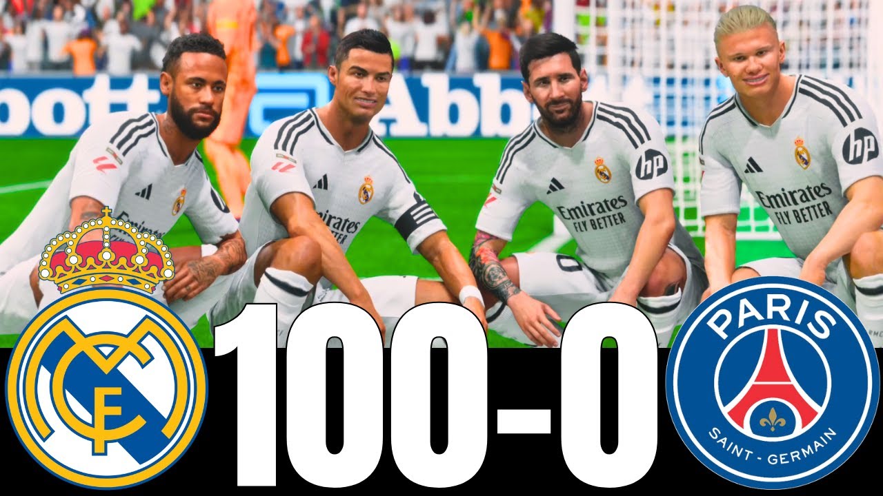 FC 25 -MESSI RONALDO NEYMAR & MBAPPE | ALL STARS | REAL MADRID 100-0 PSG