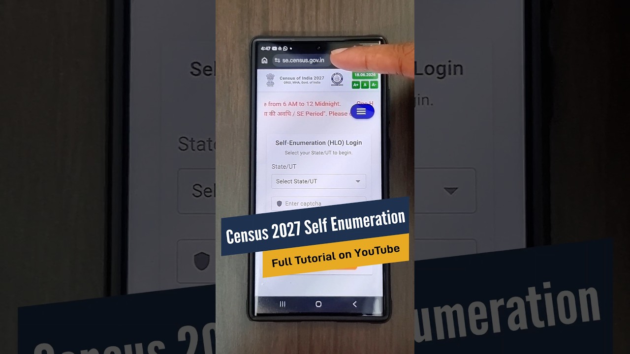 2027 Census Self-Enumeration Details | Full Detailed Tutorial on YouTube