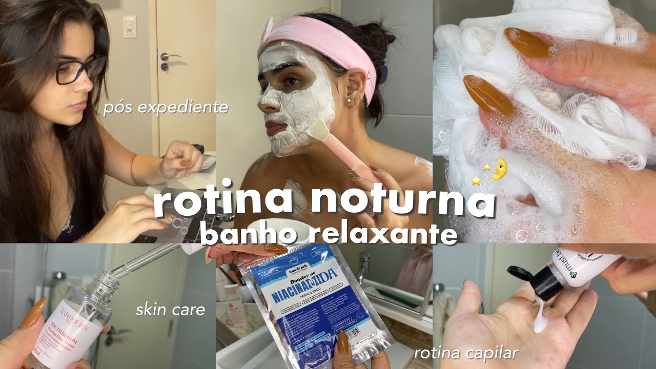 ROTINA DE BANHO PARA DORMIR BEM!!| Minha rotina noturna de autocuidado 🌛🫧
