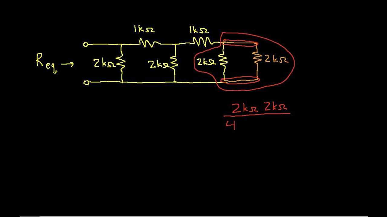 Ladder Network - Equivalent Resistance by Circuit Analysis