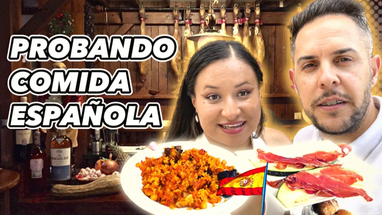PROBANDO COMIDA TÍPICA ESPAÑOLA | ASÍ COMEN EN  ESPAÑA! 🇪🇸