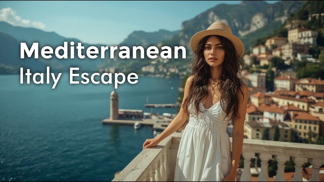 🇮🇹✨ Italian Coastal Escape | Laid-Back Mediterranean Music & Cinematic Lake Como Scenery
