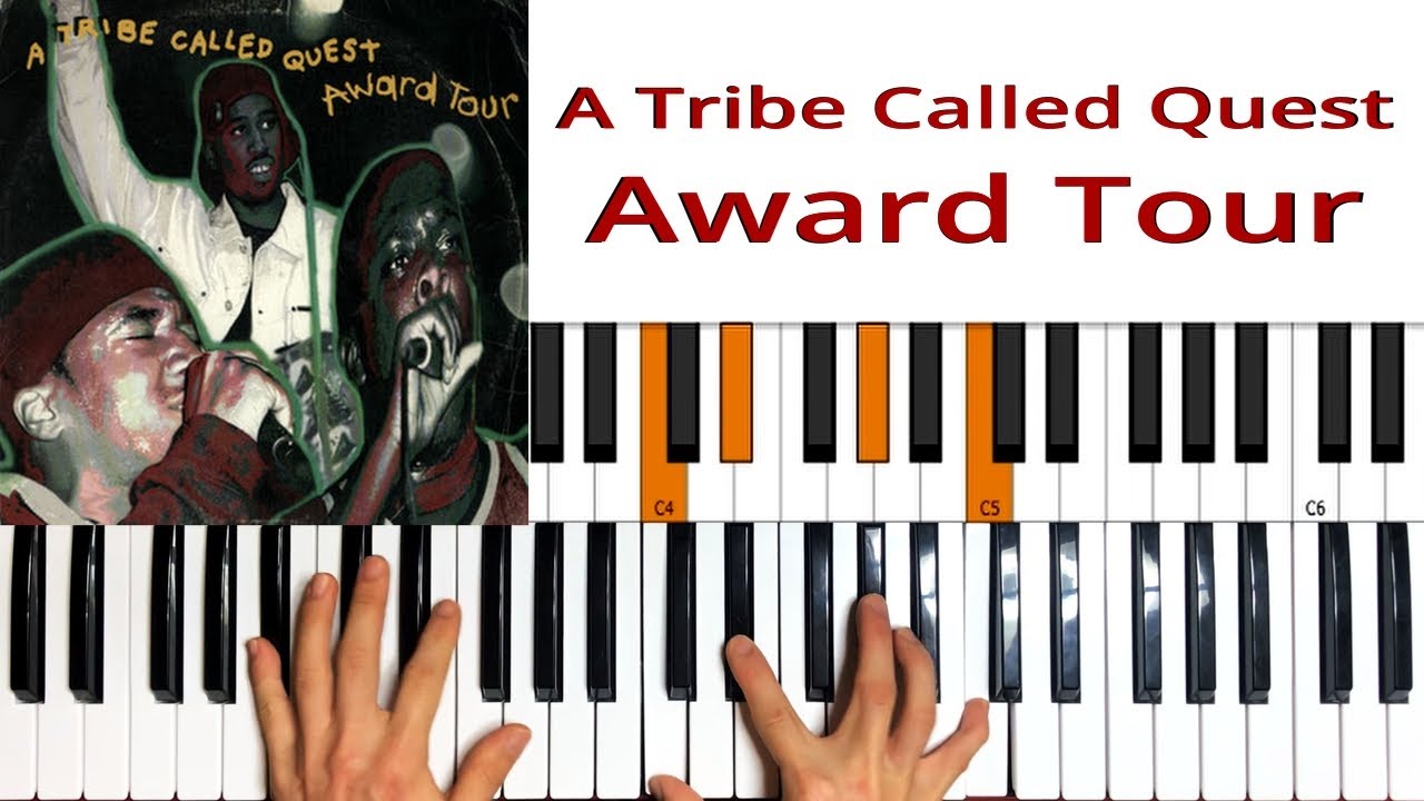 A Tribe Called Quest - Award Tour Keyboard Chord Tutorial How to play Piano