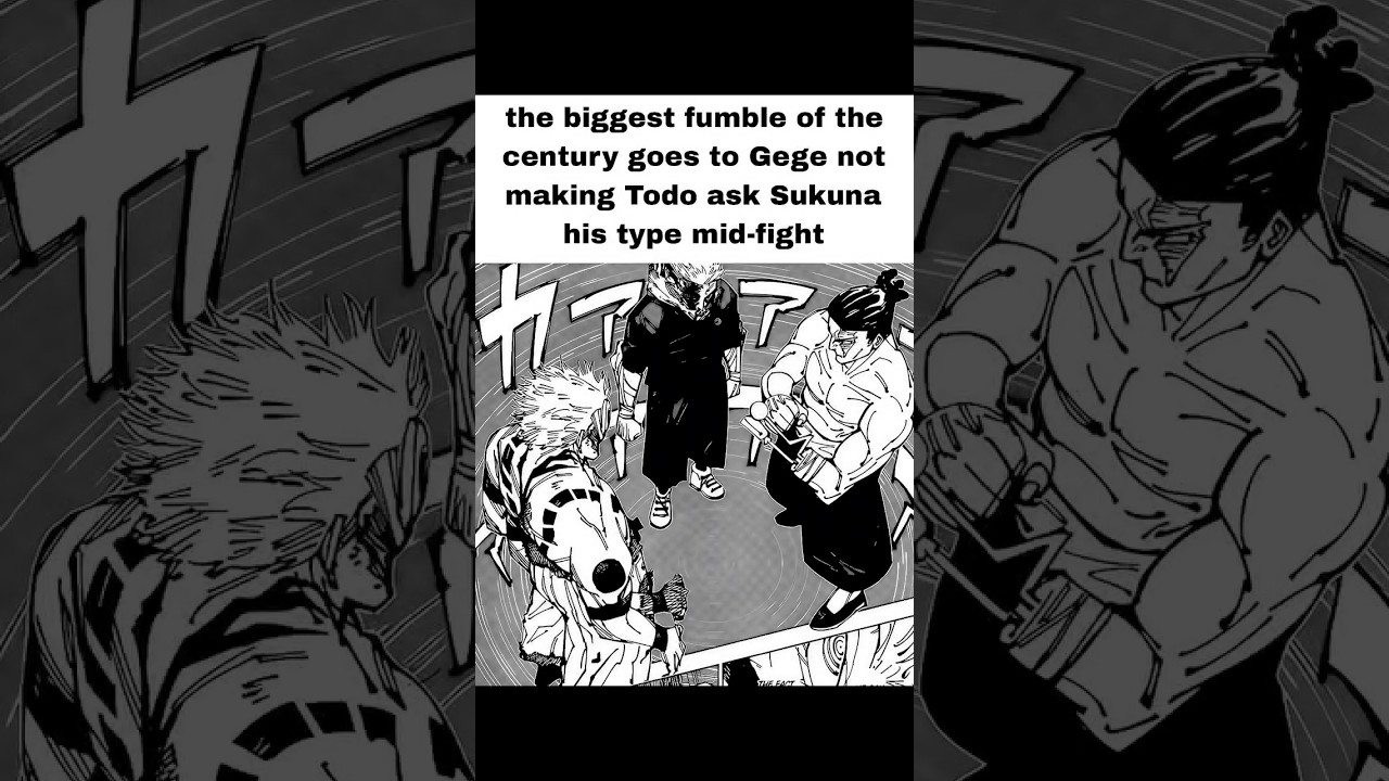 The perfect opportunity thrown away like that #jjk#jjkedit#jujutsukaisen#sukuna#itadori#todo