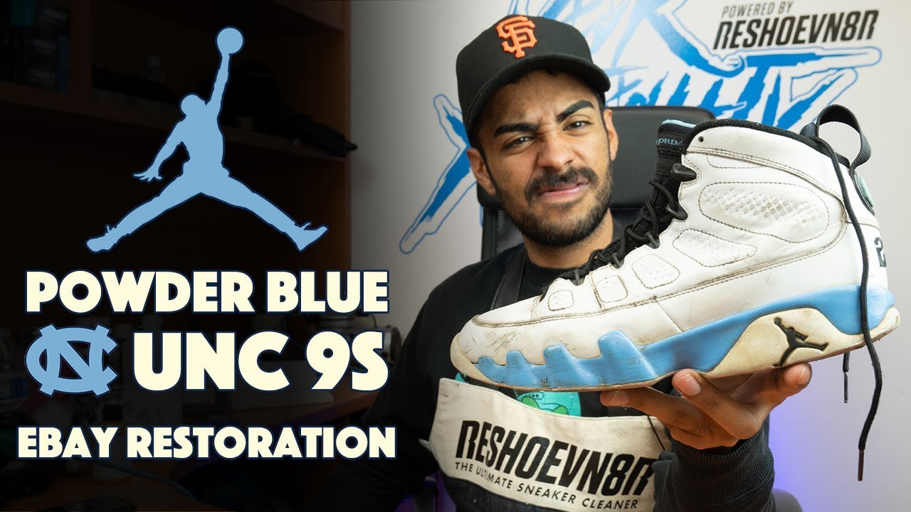 UNC Air Jordan 9 restoration by Vick Almighty!!