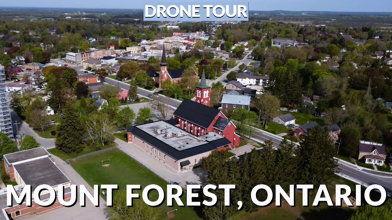 Drone Tour 4K: Mount Forest, Ontario - A Bird's-Eye View