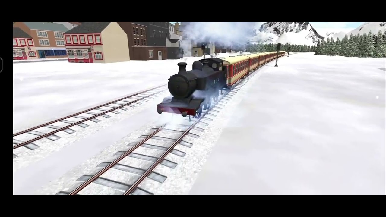 Simulator Lokomotif Kereta api musim salju 