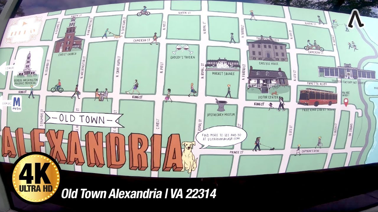 [4K] Old Town Alexandria King St. Part_1 | VA 22314 #WalkingMap