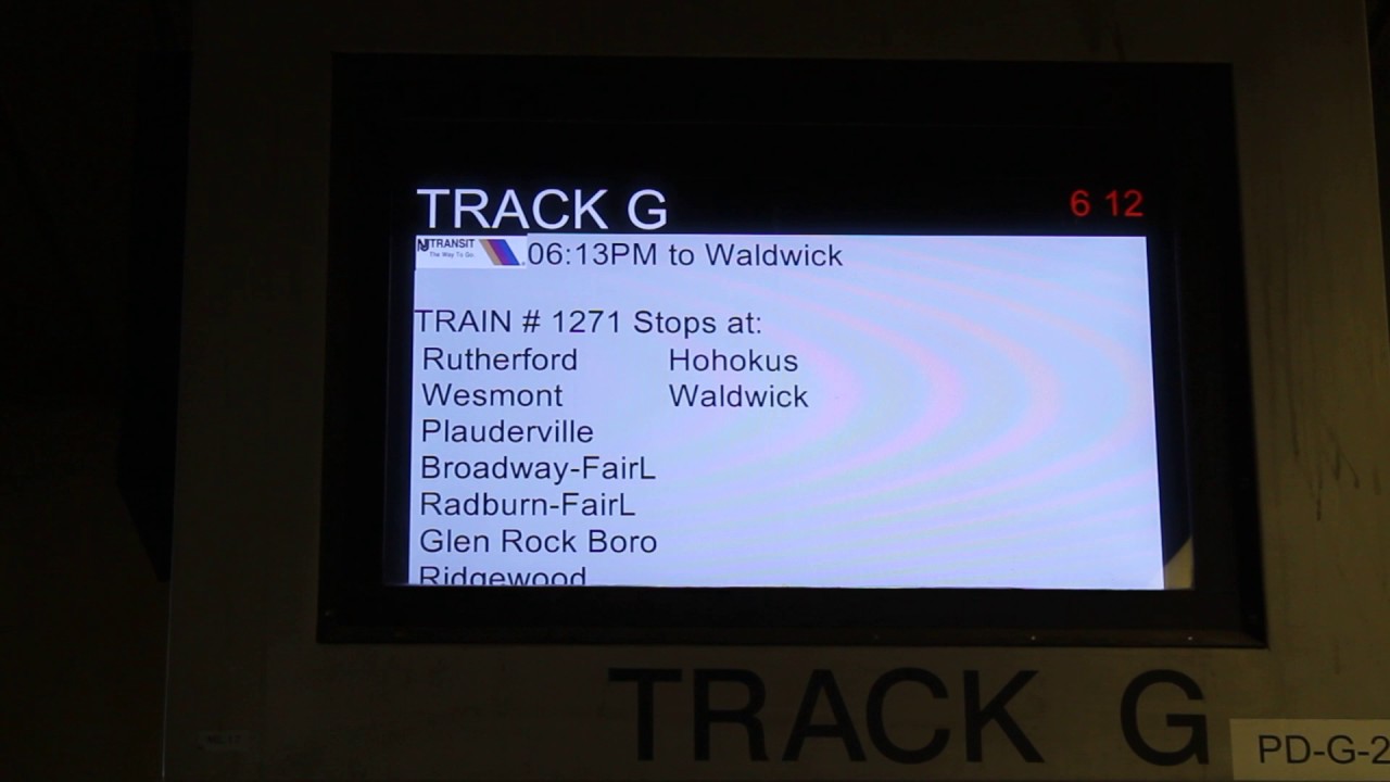 New Jersey Transit Main/Bergen County Line Train 1271 to Waldwick @ Secaucus Junction Lower Level
